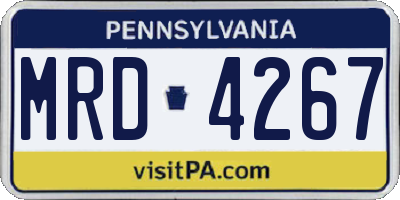 PA license plate MRD4267