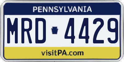 PA license plate MRD4429