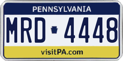 PA license plate MRD4448