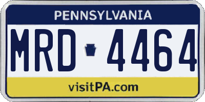 PA license plate MRD4464