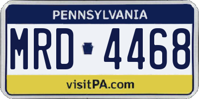 PA license plate MRD4468
