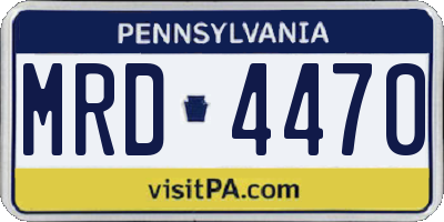 PA license plate MRD4470