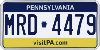 PA license plate MRD4479