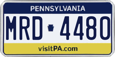 PA license plate MRD4480