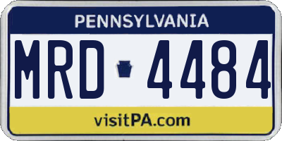 PA license plate MRD4484