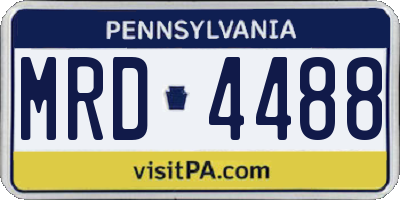 PA license plate MRD4488