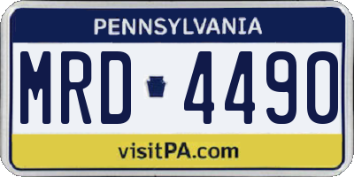 PA license plate MRD4490