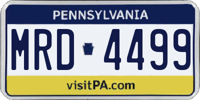 PA license plate MRD4499