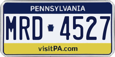 PA license plate MRD4527