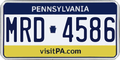 PA license plate MRD4586