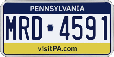 PA license plate MRD4591