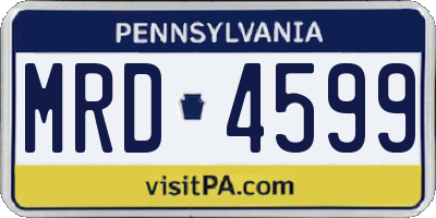 PA license plate MRD4599