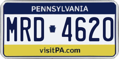 PA license plate MRD4620