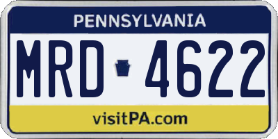 PA license plate MRD4622