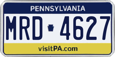PA license plate MRD4627