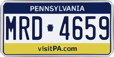 PA license plate MRD4659