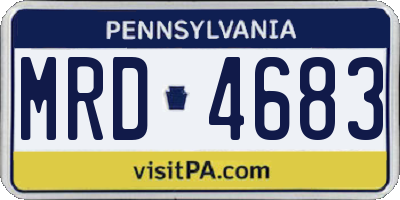 PA license plate MRD4683