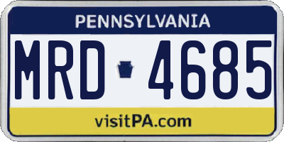 PA license plate MRD4685