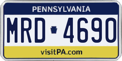 PA license plate MRD4690