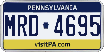 PA license plate MRD4695