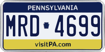 PA license plate MRD4699