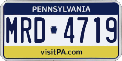 PA license plate MRD4719