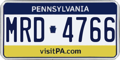 PA license plate MRD4766