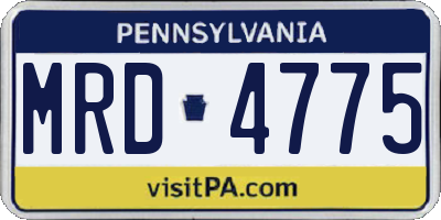 PA license plate MRD4775