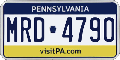 PA license plate MRD4790