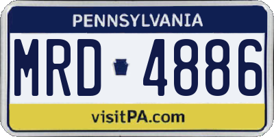 PA license plate MRD4886