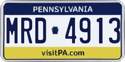 PA license plate MRD4913