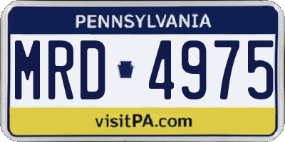 PA license plate MRD4975