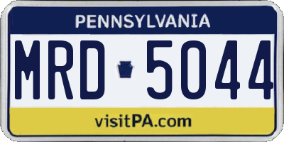 PA license plate MRD5044