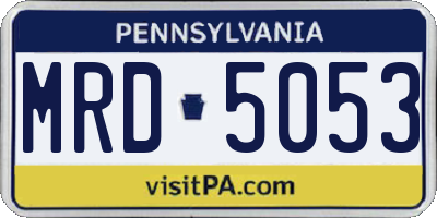 PA license plate MRD5053
