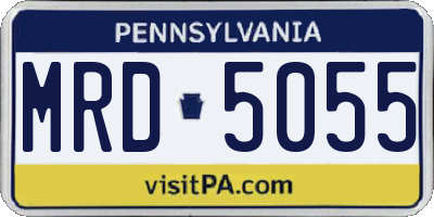 PA license plate MRD5055