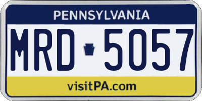 PA license plate MRD5057