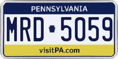 PA license plate MRD5059