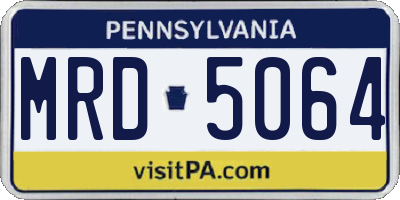 PA license plate MRD5064