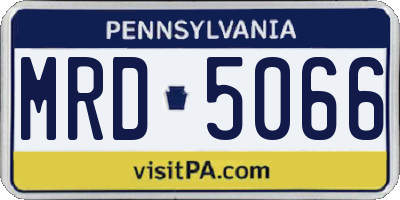 PA license plate MRD5066