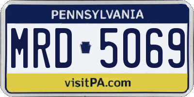 PA license plate MRD5069