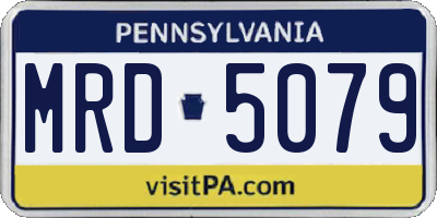 PA license plate MRD5079