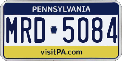 PA license plate MRD5084