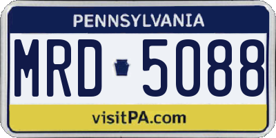 PA license plate MRD5088