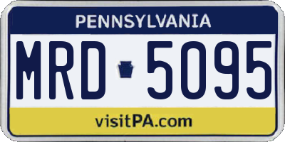 PA license plate MRD5095