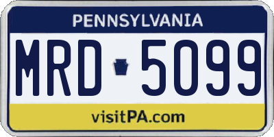 PA license plate MRD5099