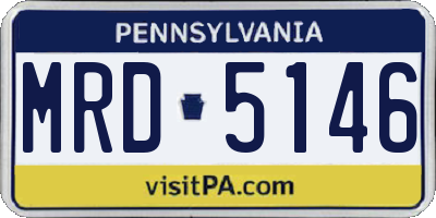 PA license plate MRD5146
