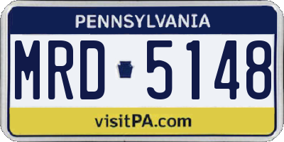 PA license plate MRD5148