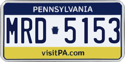 PA license plate MRD5153