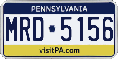 PA license plate MRD5156
