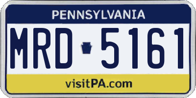 PA license plate MRD5161